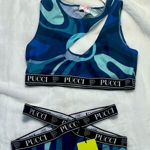 Emilio Pucci Marmo Print Crop-Top